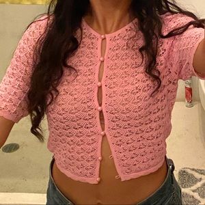 Pink cardigan